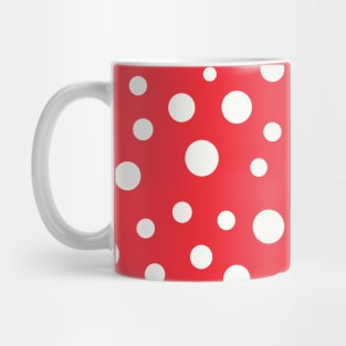 Beige dots over red Mug